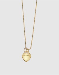 Von Treskow - Fine Box Chain Necklace with Mini VT Heart