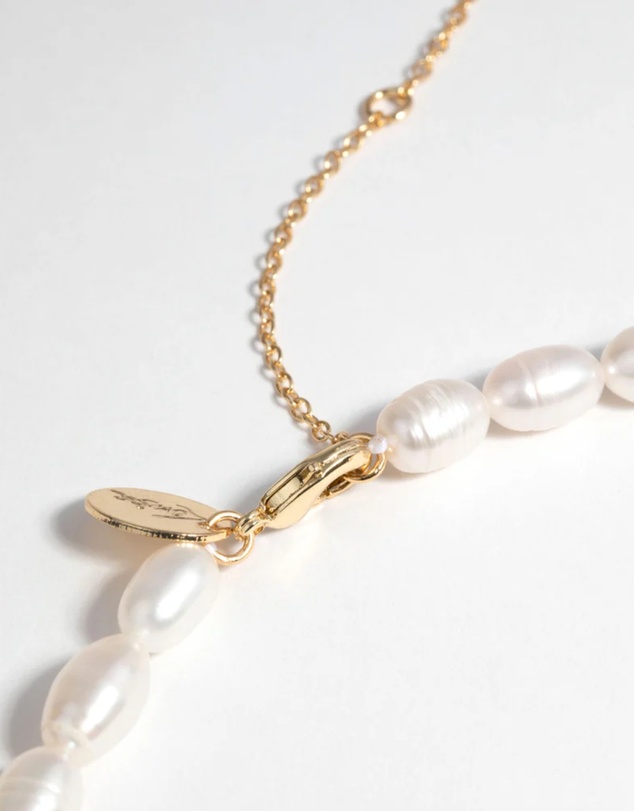 Lovisa - Gold Plated Necklace with Freshwater Pearls