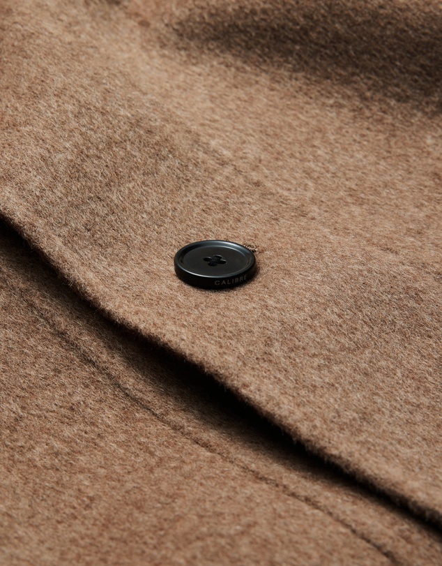 Calibre - Double Face Funnel Neck Coat Beige Combo