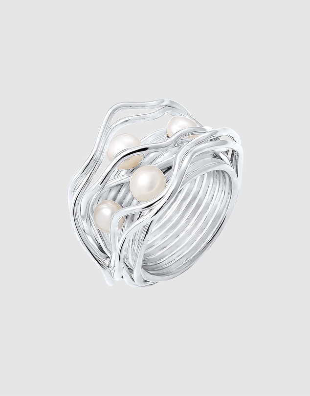 Elli Jewelry - Ring Pearls 925 Sterling Silver