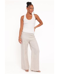 Petal & Pup - Miles Racerback Rib Knit Tank Top - White