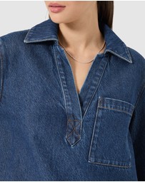 Rolla's - Marfa Shirt - Pacific Blue