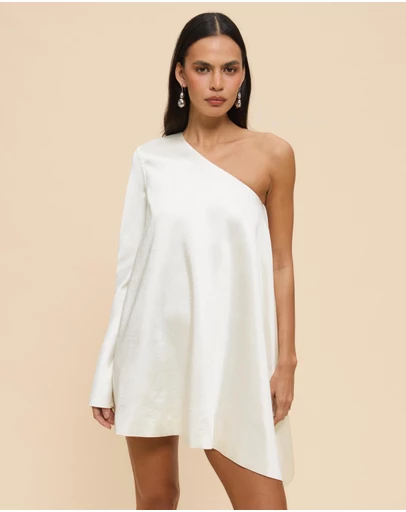CHANCERY - Zara Long Sleeve Asymmetric Mini Dress