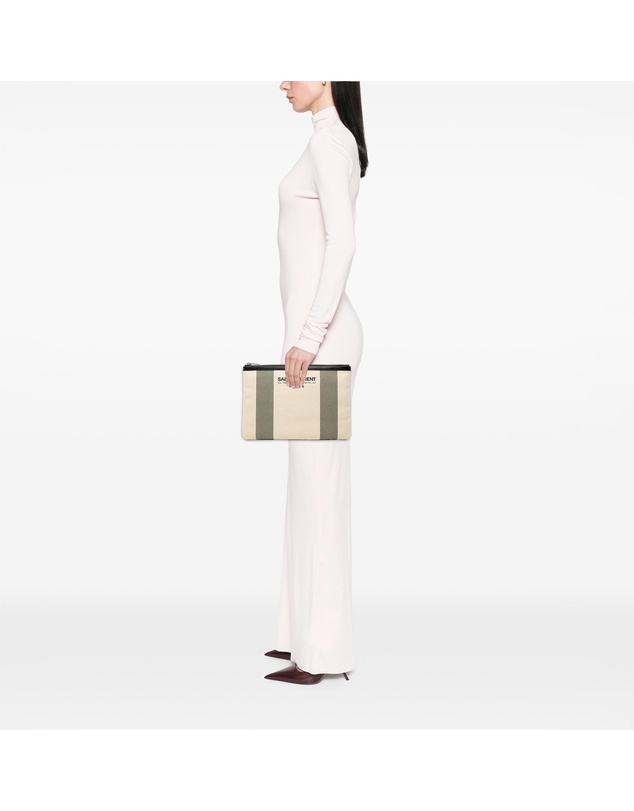 Pre-Loved by Azura Reborn - Pre-Loved Canvas Beach Zip Clutch