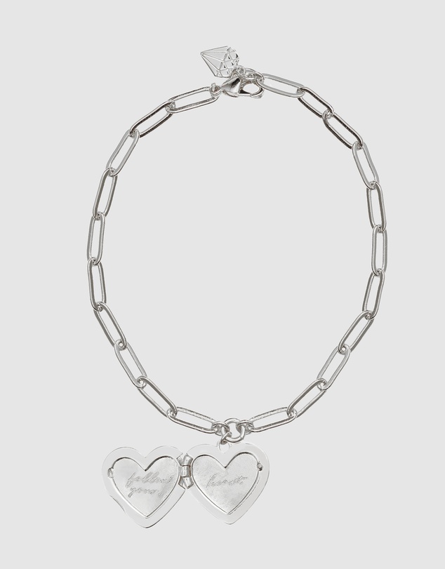Wanderlust + Co - Heart Silver Locket Bracelet
