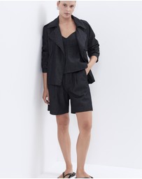 UNISON - Rinse Denim Pleated Short