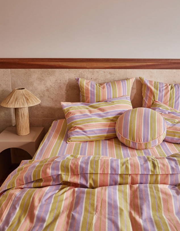 Mosey Me - Miami Stripe Flat Sheet