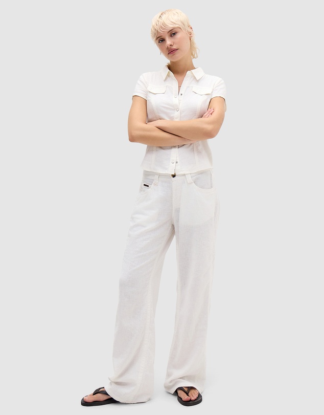 BDG By Urban Outfitters - BDG Kayla Lowrider Linen Trousers