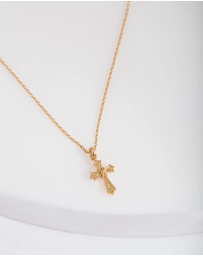 Lovisa - Gold Plated Sterling Silver Cross Necklace