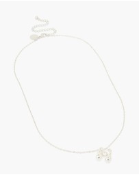 Lovisa - Waterproof Stainless Steel Large Bubble Letter M Necklace