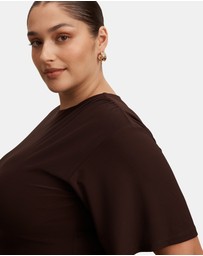 Forever New Curve - Blake Curve Asymmetrical Drape Top