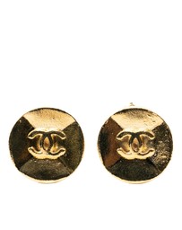Pre-Loved by Azura Reborn - Pre-Loved CC Gold Plated Button Clip on Earrings
