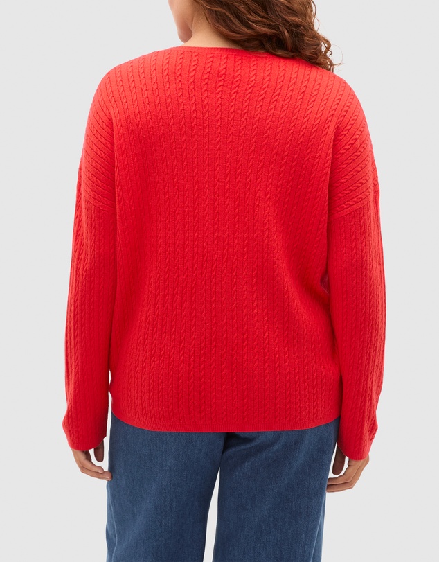 Seed Heritage - Australian Merino V Neck Cable Knit