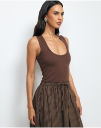 AERE - Amiri Cotton Stripe Midi Dress
