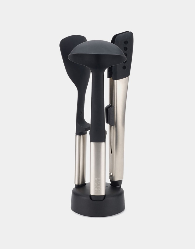 Joseph Joseph - Elevate™ Fusion 3-piece Silicone Utensil Set with Storage Stand