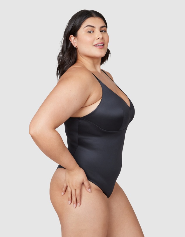 Spanx - Shaping Satin-Thong Bodysuit