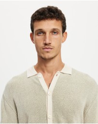 Rhythm - Hi Lo Knit Button Up Shirt
