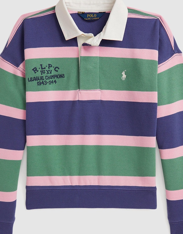 Polo Ralph Lauren - Striped Terry Rugby Sweatshirt - Teens