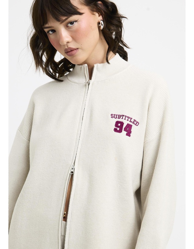 Subtitled - Agnes Rib Double Zip Through Jacket