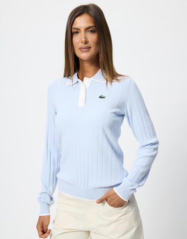 Lacoste - Golf Essentials Stretch 2X2 Rib Knit Top
