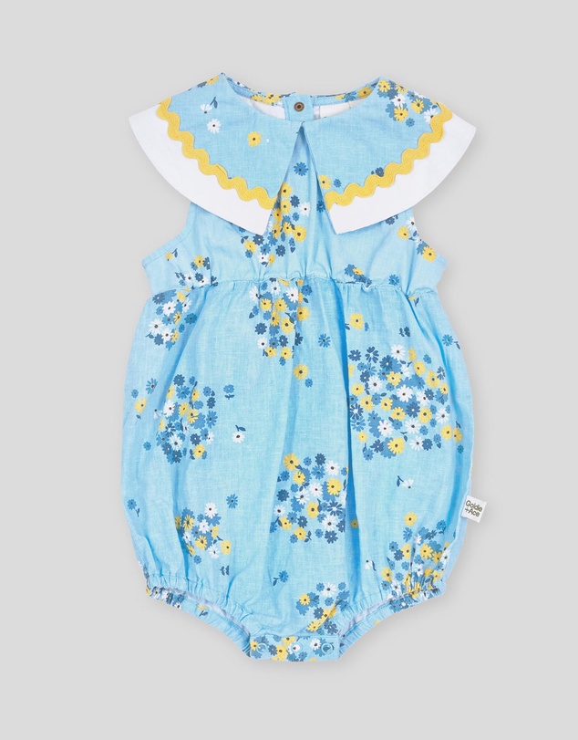 Goldie + Ace - Floral Ava Collared Romper - Babies