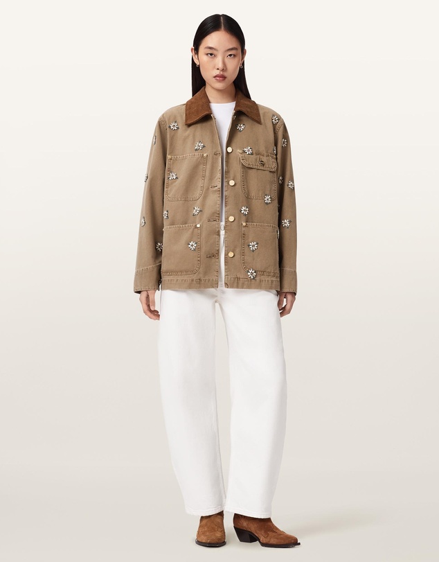 AllSaints - Bex Embellished Denim Jacket