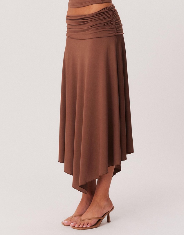 SNDYS - Tamsin Asymetrical Hem Midi Skirt