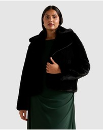 Forever New Curve - Anara Curve Panelled Faux Fur Coat