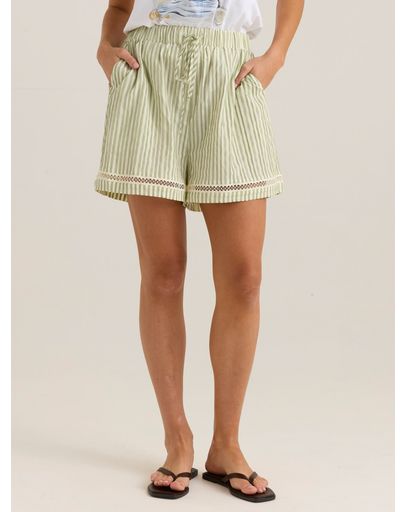 Olive Cream Stripe