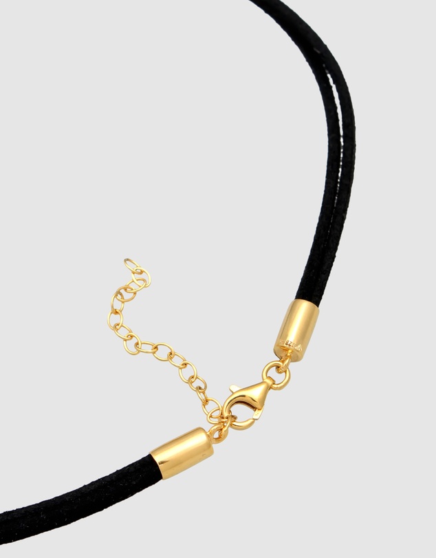 Elli Jewelry - Velvet Heart Choker Necklace in Gold-Plated 925 Silver