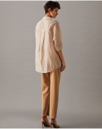 Calvin Klein - Crinkled Sheer Oversized Shirt
