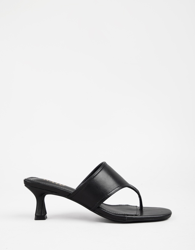 RAID - Tista toe post heeled mule sandals in Black