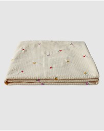 Mosey Me - Forget Me Not Embroidered Tablecloth