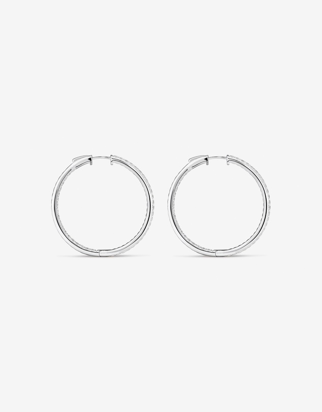Michael Hill - Hoop Earrings with Cubic Zirconia in Sterling Silver