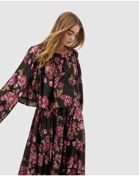 Seed Heritage - Silk Floral Square Neck Blouse