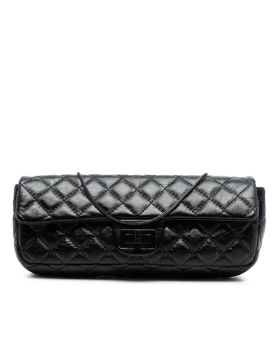 Pre-Loved by Azura Reborn - Pre-Loved Quilted Glazed Calfskin Reissue 2.55 Clutch with Chain