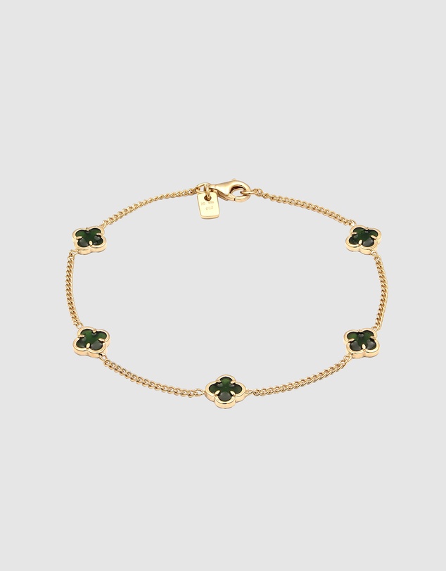 Kuzzoi - ICONIC EXCLUSIVE - Cloverleaf Bracelet in Gold-Plated 925 Sterling Silver