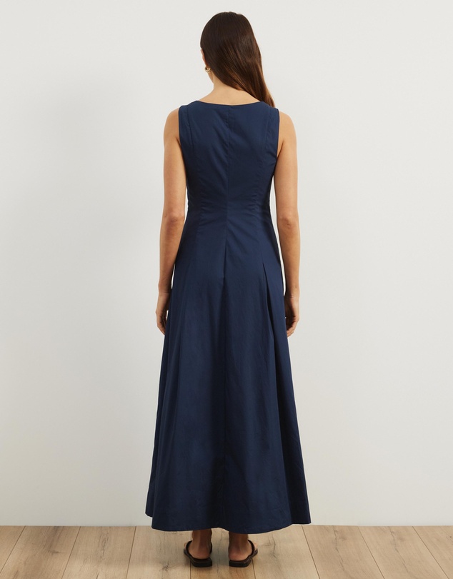 Atmos&Here - Ivy Square Neck Cotton Maxi Dress