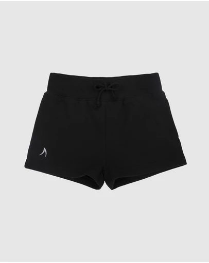 School Active Sports - Girls Black Fleece Shorts
