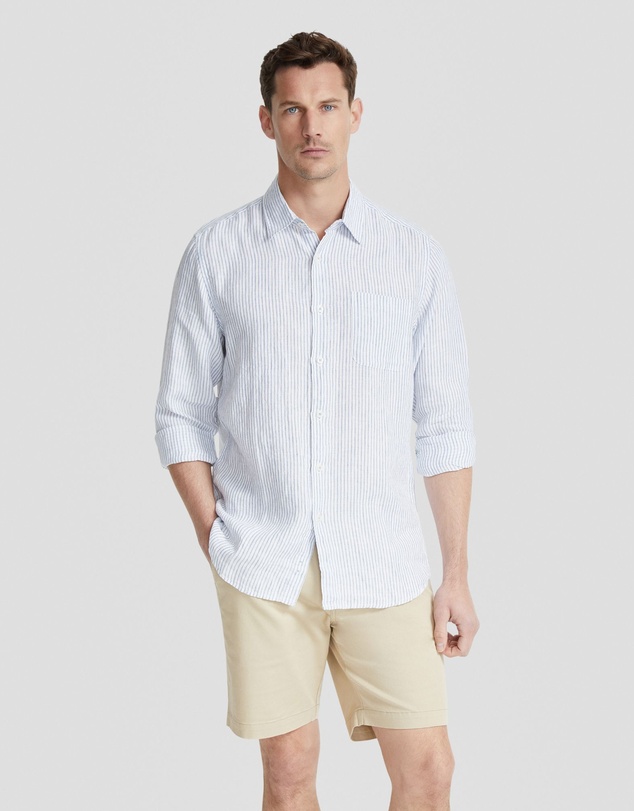 Oxford - Holloway Pure Linen Stripe Shirt