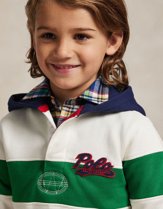 Polo Ralph Lauren - Logo Fleece Rugby Hoodie - ICONIC EXLCUSIVE - Babies-Kids