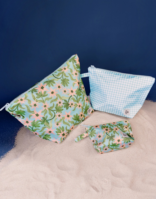 The Somewhere Co - Seaflower Handy Pouch Trio