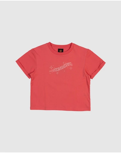 Santa Cruz - Winged Moon Strip Centre Short Sleeve Tee - Teens