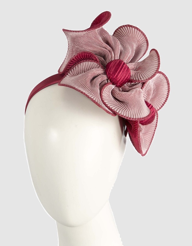 Max Alexander - Pink and Wine Racing Fascinator