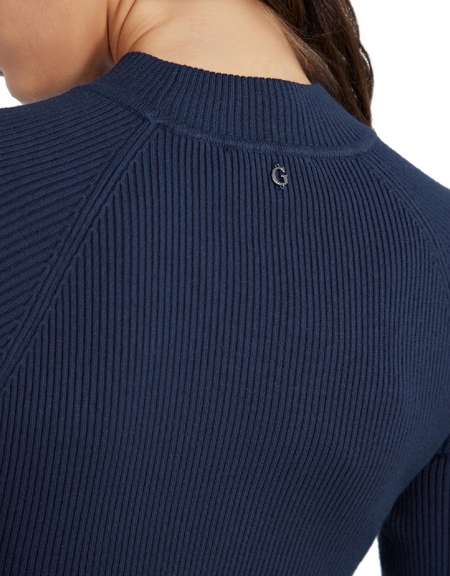 GUESS - Long Sleeve Mock Neck Cut Out Cambria Dress