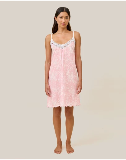 Papinelle - Cheri Blossom Lace Front Midi Nightie
