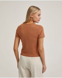 Oxford - Olivia Crop Knit Top