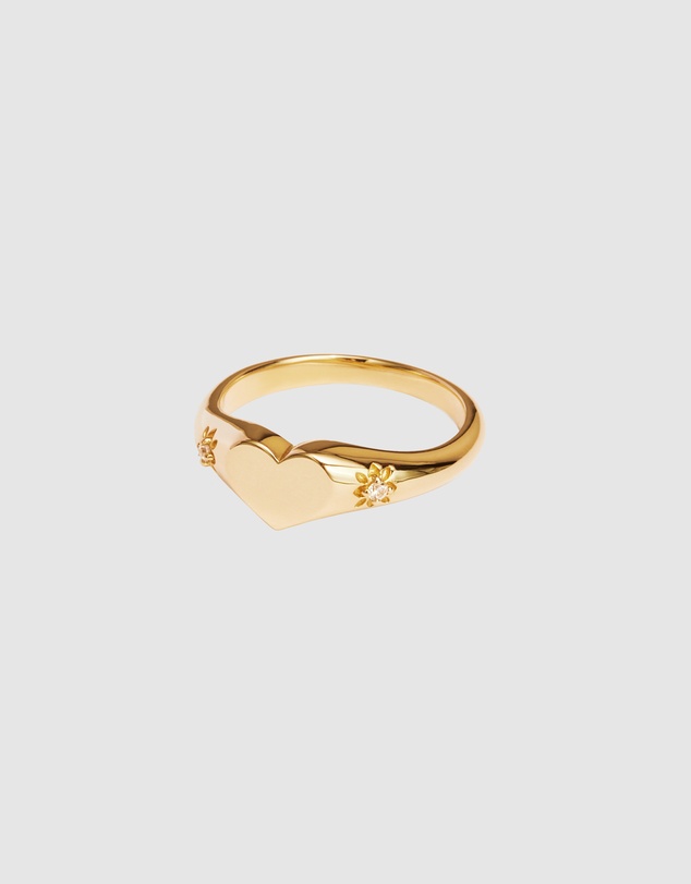 By Charlotte - Heart Signet Ring