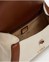 GUESS - Karnilla Canvas Flap Shoulder Bag