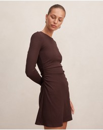 Forever New - Ash Long Sleeves Ribbed Mini Dress